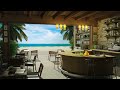 Relaxing Jazz Music and Soothing Sea Waves Sounds in a Seaside Coffee Shop | Cafe by the Sea