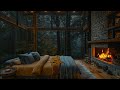 Heavy Rain In The Woods Bedroom for Deep Sleep| Natural Healing Sounds Remove Anxiety and Sleep Well
