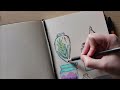 Sketching to Get Over Art Block |Designing Washi strip sticker |Sketchbook Draw with Me |STUDIO VLOG