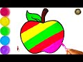 How to draw a Apple || Apple Drawing easy step by step simple drawing || Drawing Apple step by step