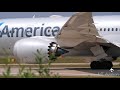 UP CLOSE American Airlines B787-8 Dreamliner Landing and Takeoff at Manchester Airport