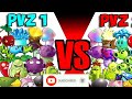 DOOM SHROOM & All Plants in PVZ 1 vs PVZ 2 Battlez - Which Version 's Strongest?