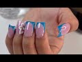 Full set of short square acrylic nails for beginners