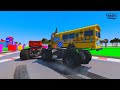 Race Crazy Cars Monster Trucks McQueen & Friends  Mater The King Miss Fritter Crazy Track 8
