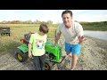 Using Kids Tractors to Dig Dirt and Play on the Farm Compilation | Tractors for kids