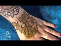 Latest Dubai Style Khafeef Khaleeji Henna Design Tutorial For hand | Beautiful khafeef henna Design