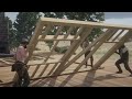 Jim Milton building a house