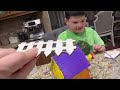 DIY BIRDHOUSE! Kids Crafting with Caleb and Mom! Learn Colors with Caleb! Family DIY Fun