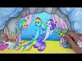 Rainbow Dash transforms into a mermaid - MY LITTLE PONY | Stop Motion Paper