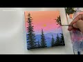 Sunset in the mountains/ easy acrylic painting tutorial/ acrylic painting for beginners