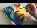 Abstract Colours / Acrylic Portrait Painting Technique