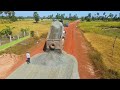 How to Construct a Durable Gravel Road or Driveway! via Bulldozer-D30 Spreading Gravel in Processing