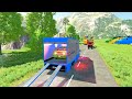 TRANSPORTING FIRE DEPARTEMENT, BUS, BOX TRUCK, FIRE TRUCK, POLICE CAR WITH CARRIER TRUCK | FS22