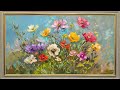Summer Wildflowers | Slow Jazz Music | TV Screen Wallpaper Background | Vintage Framed Art for TV