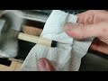 Installing a ultra skin black  pool cue tip