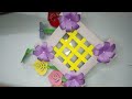 wall hanging bnaye🖼️#easycarft#diy#amezingcraft#walldecor#youtubevideo#flowerarrangement#subscribe😇