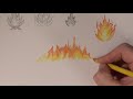 How to Create Fire in Acrylics, Graphite, and Colored Pencils - The Art of Joseph Finchum