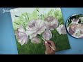 Acrylic Painting Technique / Painting Elegant Flowers