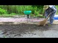 Having just recovered from his illness-the young man volunteered to clean up the whole neighborhood