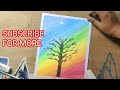 Rainbow Tree drawing with Oil Pastels @Akartstar