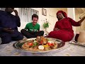 Food in Senegal!! GIANT 3 Meats Platter - West African Food in Touba, Senegal!