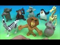 2008 MADAGASCAR ESCAPE 2 AFRICA SET OF 8 McDONALDS HAPPY MEAL COLLECTION MOVIE TOYS VIDEO REVIEW