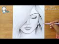How to draw a girl step by step / Pencil Sketch drawing