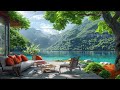 Relaxing Jazz Music At Outdoor Coffee Shop ambience ☕ Smooth Music For Stress Relief And Relaxing