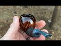 Egg tobacco pipe with smooth and rustication