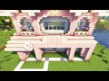 [Minecraft] How to Build a Cute Cherry Blossom House / Tutorial