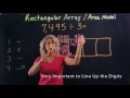 Rectangular Array (Area Model) Box Method for Division 4th Grade Math