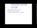 Part 2. College English Vocabulary Tutor