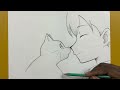 Easy anime sketch | how to draw cute drawing easy step-by-step