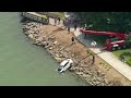 Crews pull car from Lake St. Clair after it drove in it