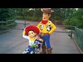 Elliott with woody and jesse at disney