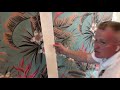 How To Match Up and Double Cut a Wallpaper Mural | How To Hang Murals In Home