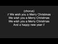 We Wish You a Merry Christmas / Karaoke short version in a easy key (G) to sing with a melody guide