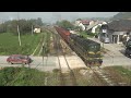 Rail traffic in northeastern Bosnia - Heavy industry freight trains - EMDG16 diesel locomotives [4K]