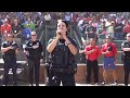 Surprise Police Officer Tanya Keplinger Sings the National Anthem