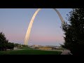 St Louis Arch at Sunset with Super Moon
