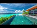 Seaside JAZZ Café Ambience - Bossa Nova Music & Ocean Wave for Studying & Relaxation ♫