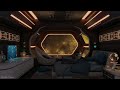Starship Sleeping Quarters 🛸 Relaxing 10H Space Travel | Spaceship Ambience, Deep Bass For Sleep