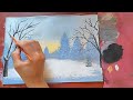 Beautiful Snow Winter Art Tutorial Easy to make