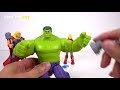 It blows dinosaurs in one punch! Disney Marvel Toybox Hulk, Spider Man, Iron Man! - DuDuPopTOY
