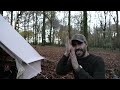 Early Winter Hot Tent Camping: Woodstove & Canvas Tent