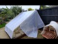 Upgrading the arid bed winter shelter to keep out the rain