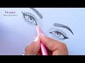 How to draw both eyes in easy way || Step by Step Pencil Sketch for Beginners