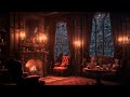 Cozy Dark Academia Piano & Fireplace Sounds for Sutying / Sleeping