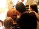 Carving the pumpkin 10-08