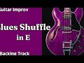 Blues Shuffle in E - Guitar Backing Track Jam - Medium Fast Tempo